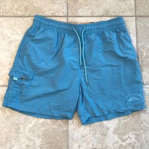 Tommy Bahama Light Blue 6 inch Swim Trunks